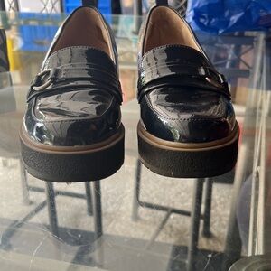 Naturalizer Shiny Black Loafers